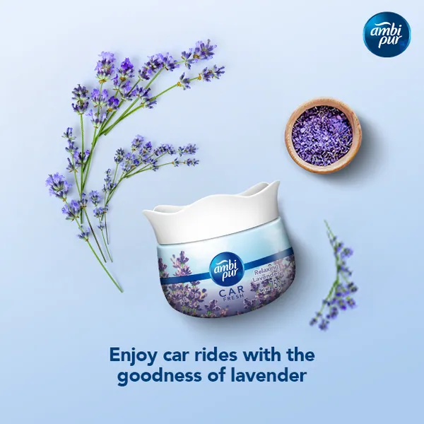 Amazon tile: car rides with the goodness of lavender.