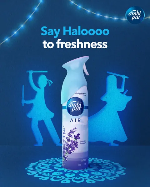 Navratri: 'Say Halooo to freshness' among dandiya silhouettes.
