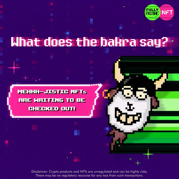 'What does the bakra say?' The pixel goat has the answer.
