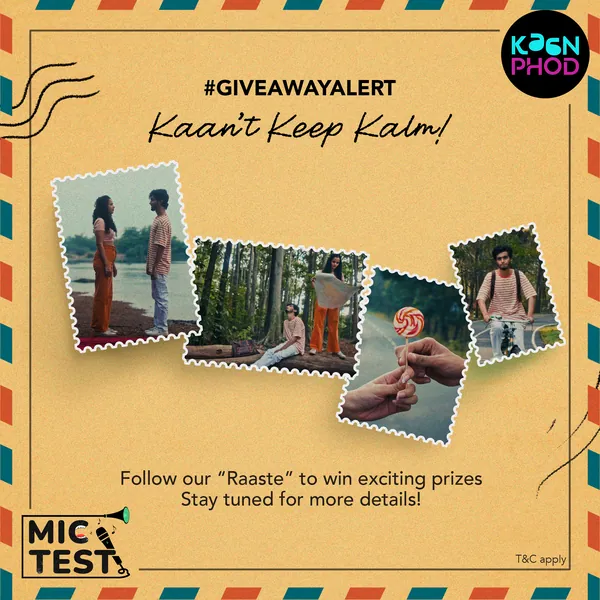 'Kaan't Keep Kalm!' A stamp-collage giveaway built from Raaste film stills.