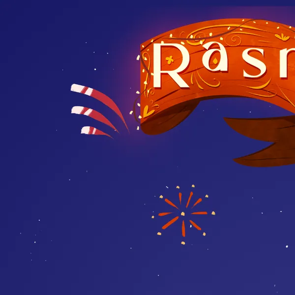 Rasnaful Deepavali grid: the title banner unfurls.